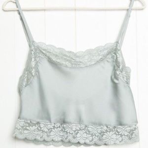 Brandy Melville Baby Blue Silk Dionne Tank